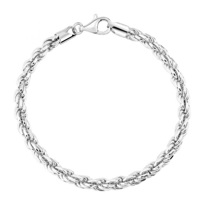 Sterling Silver 4.7mm Diamond Cut Rope Link Bracelet £45.00: Rope Link Bracelet,  Link Bracelet,  bracelet  