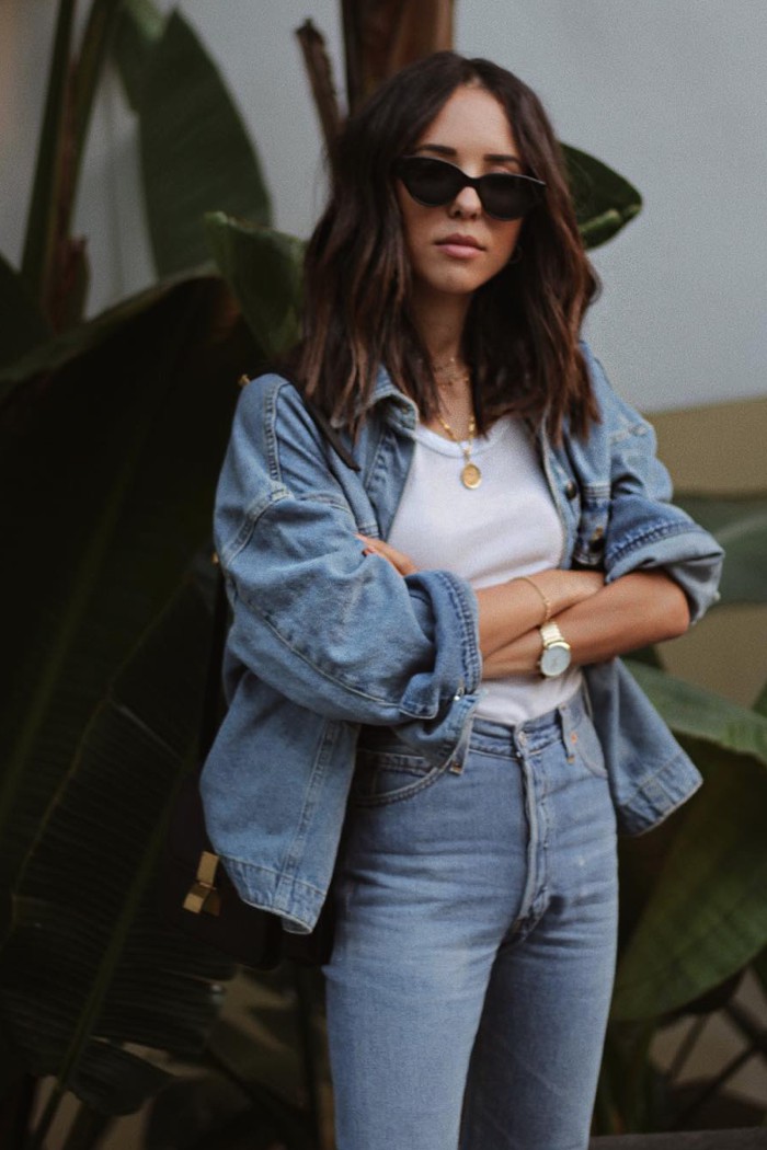 Outfit instagram canadian smoking denim, street fashion, jean jacket, t shirt: Jean jacket,  T-Shirt Outfit,  Street Style,  Cool Denim Outfits  