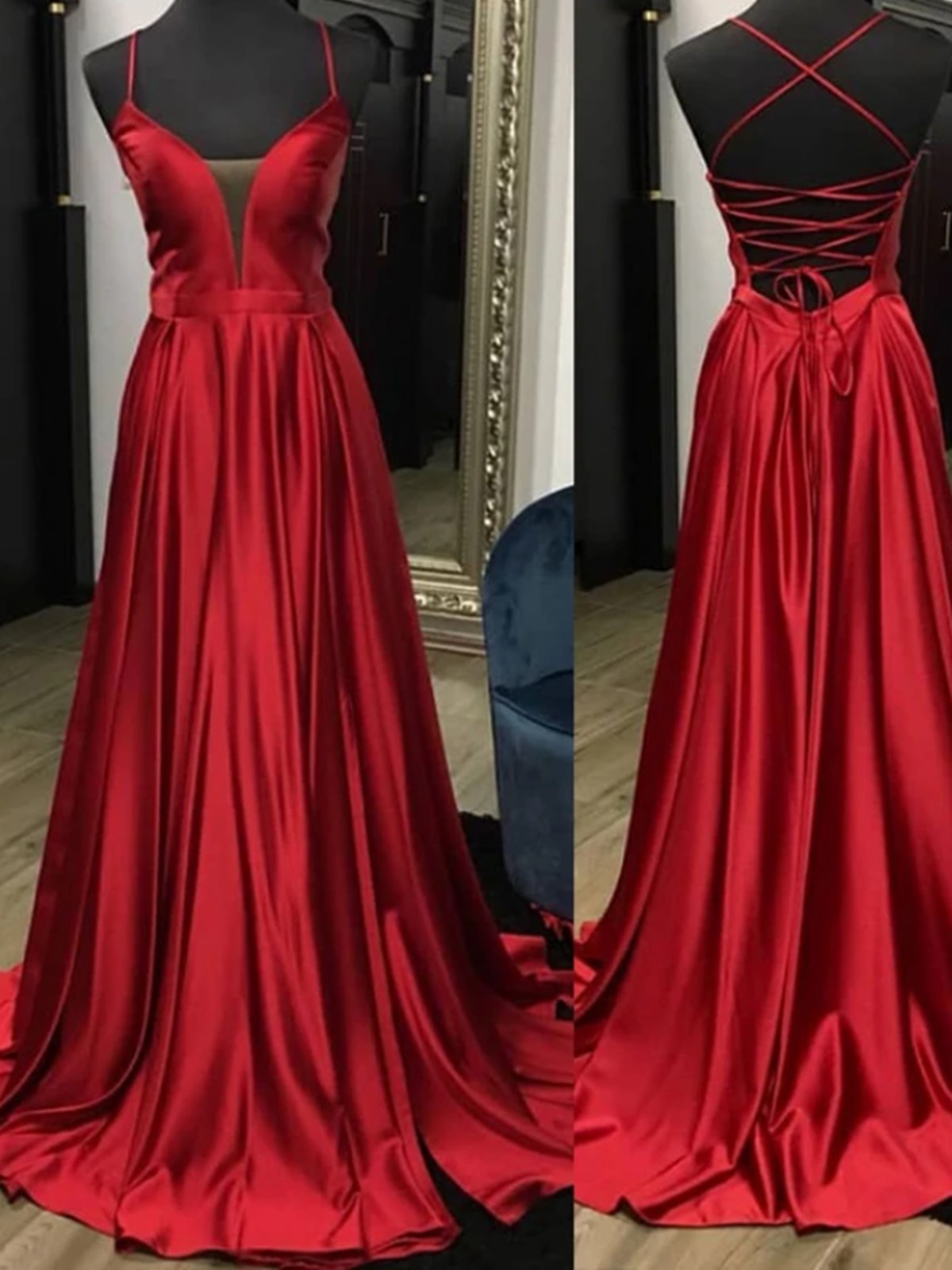 Red outfit ideas with bridal party dress, backless dress, cocktail dress: party outfits,  Cocktail Dresses,  Backless dress,  Evening gown,  Prom Dresses,  Haute couture,  Bridal Party Dress,  Red Outfit,  Red Dress  