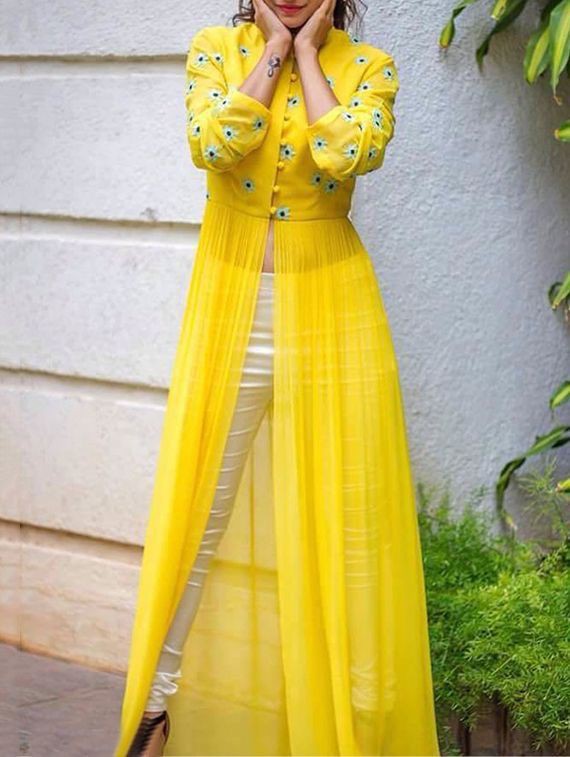 Yellow kurti design for haldi