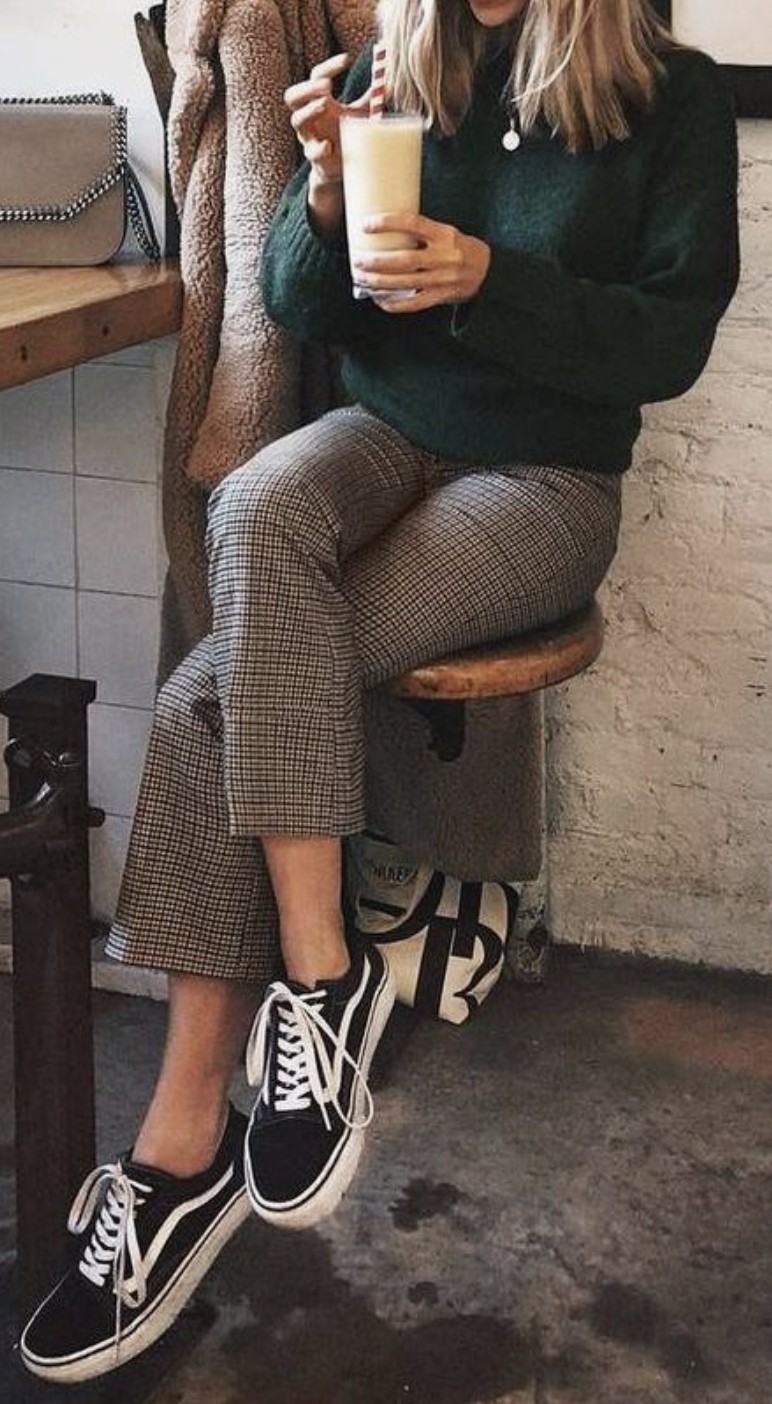 Cute outfit ideas plaid pants outfit, street fashion, casual wear: Hot Girls,  Street Style,  Tweed Pants  