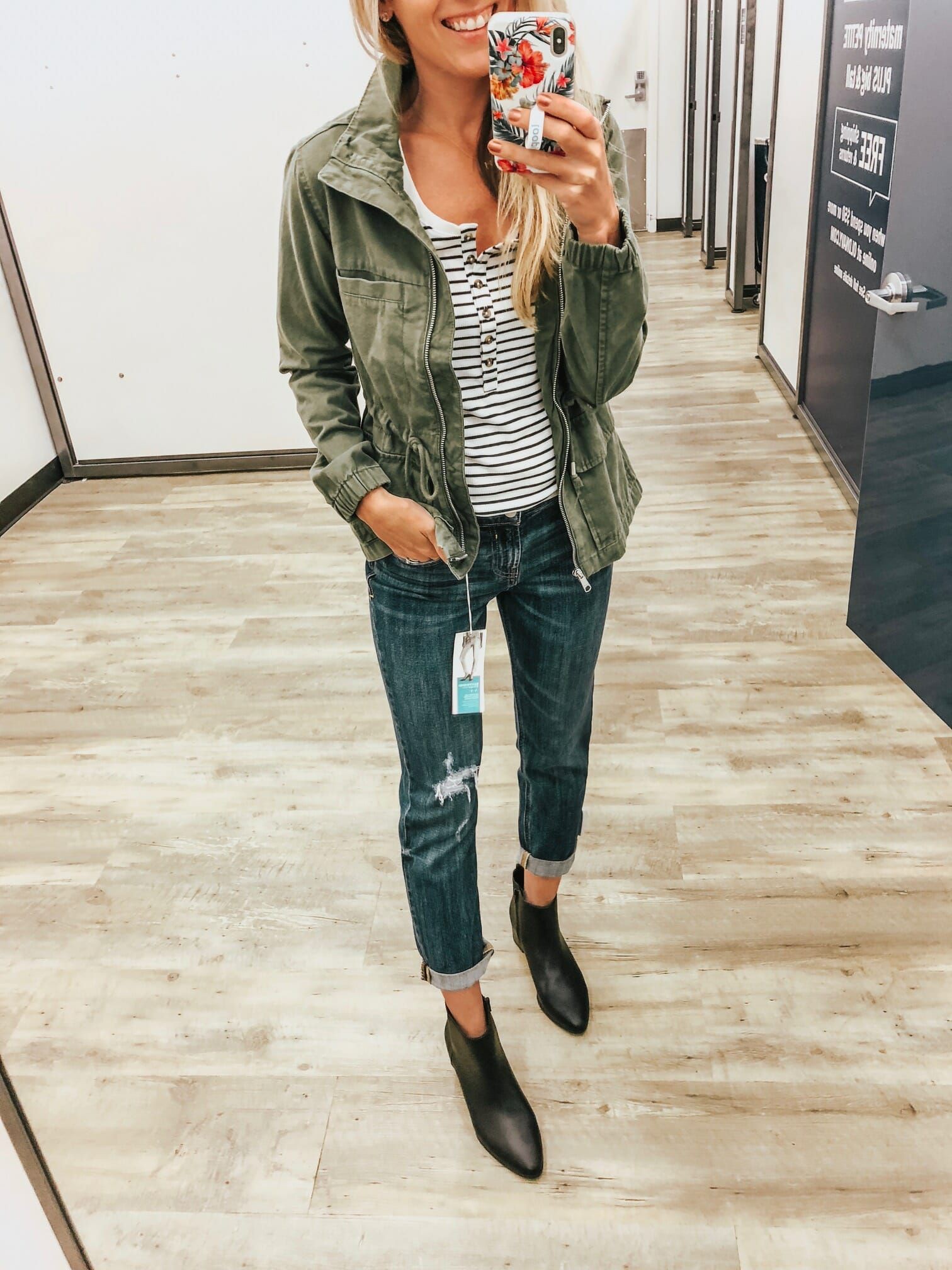 Khaki colour outfit, you must try with leather jacket, tartan, jacket: Boot Outfits,  Zado Leather Jacket,  Khaki Outfit  