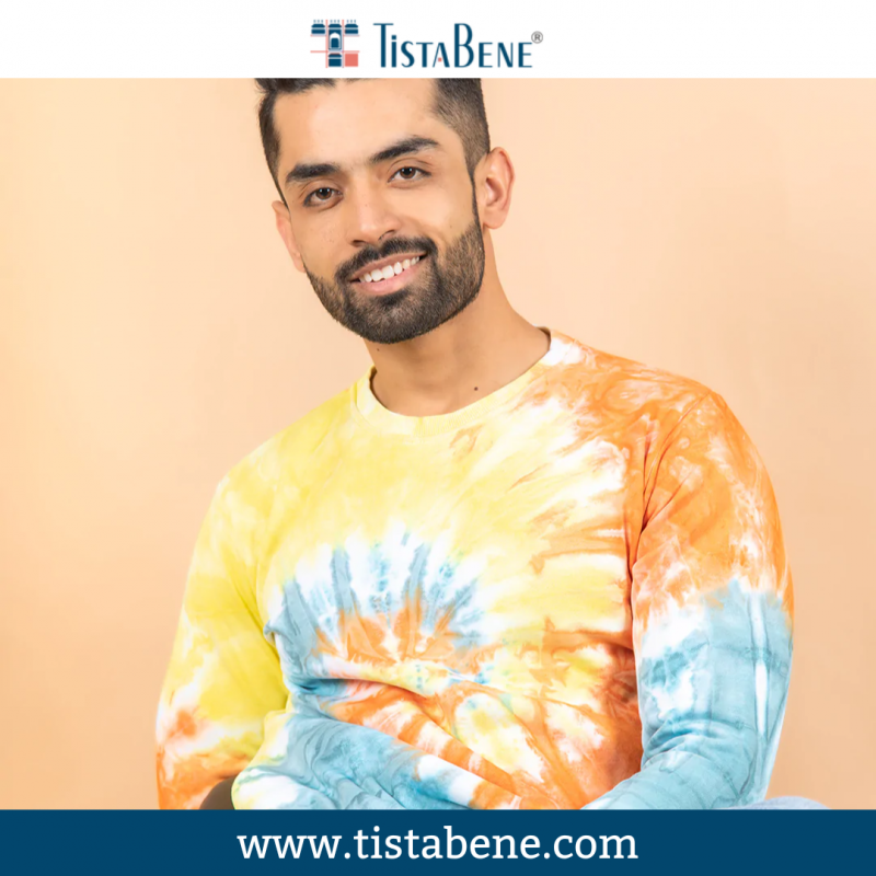 Buy Yellow And Orange Tie And Dye Sweatshirt By Tistabene