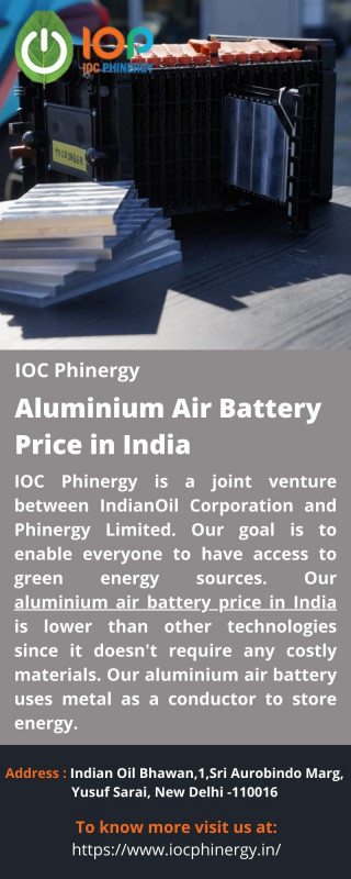 Aluminium Air Battery Price in India