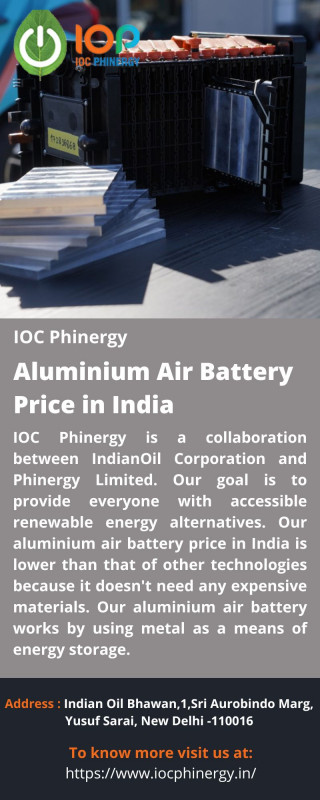 Aluminium Air Battery Price in India