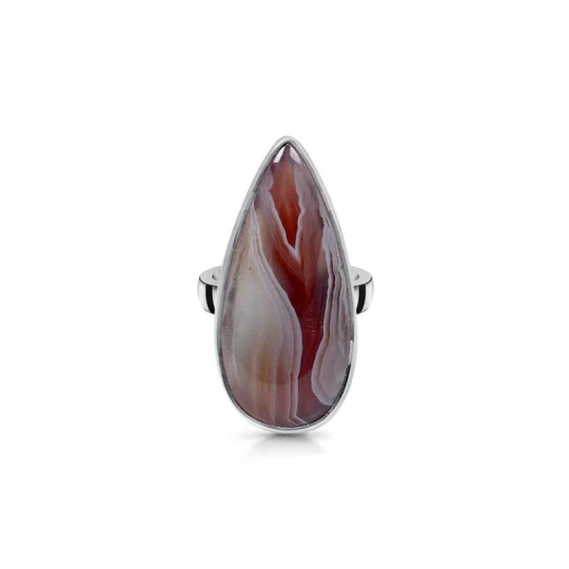How To Choose The Perfect Statement Red Botswana Agate Ring For Womens: 