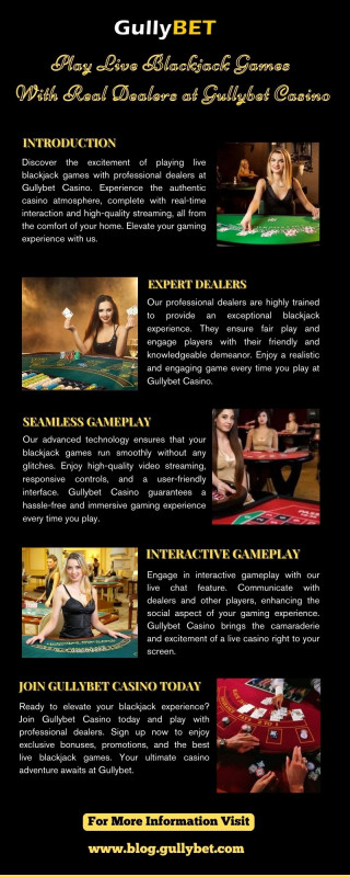 Play Live blackjack Games With Real Dealers At Gullybet Casino