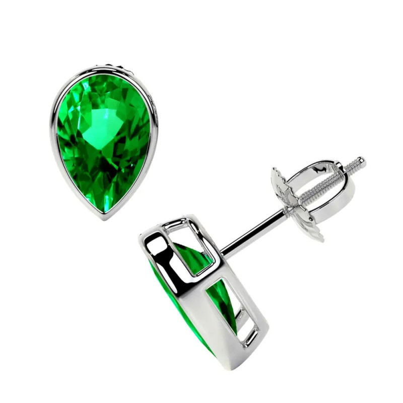 Genuine Emerald Studs: 
