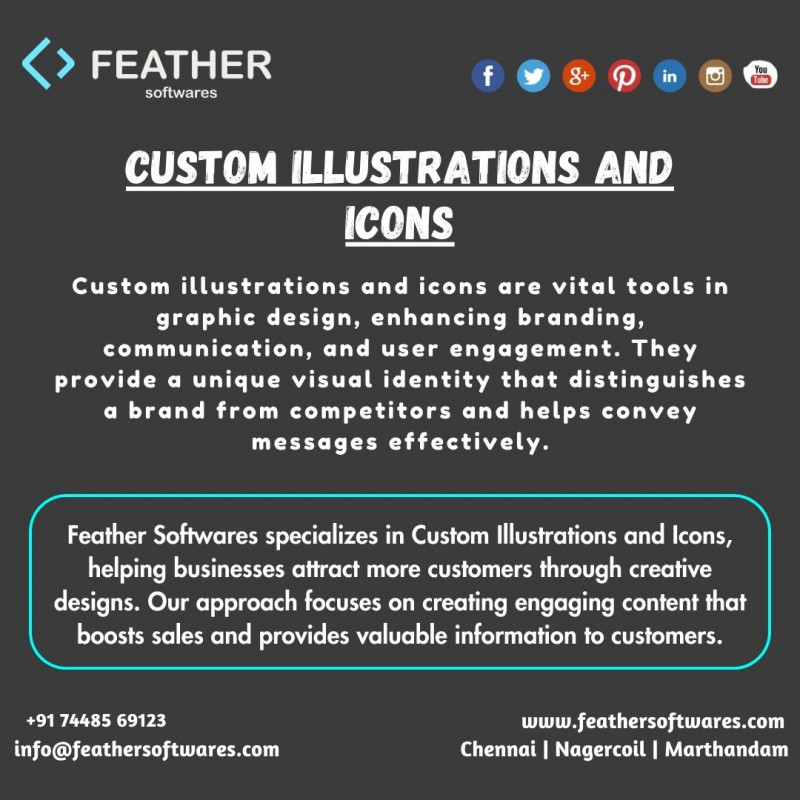 Custom Illustrations and Icons | Best and Lowest Cost graphic Design Services In Nagercoil: 
