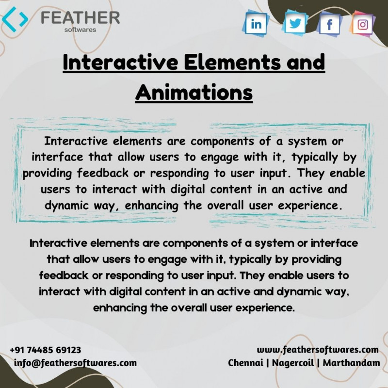 Interactive Elements and Animations | software services in marthandam: 