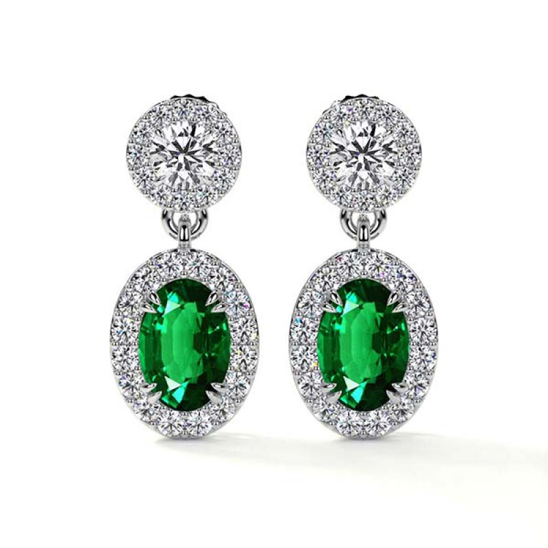 Oval Shape Alexandrite Earrings: 