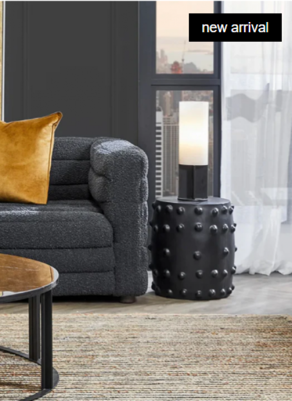 Black Concrete Stool: 