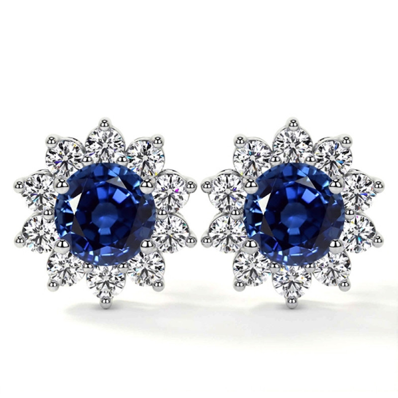 Beautiful Blue Sapphire Earrings