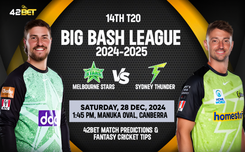 BBL 2024-25: Melbourne Stars vs Sydney Thunder 14th T20 Match Prediction & Fantasy cricket Tips: 