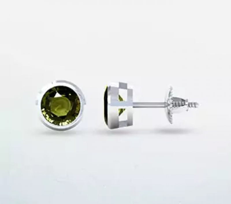 Eye Clean Alexandrite Earrings: 