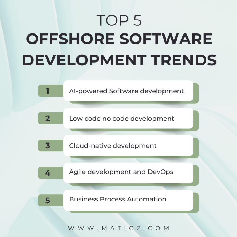 Top offshore software development trends: 
