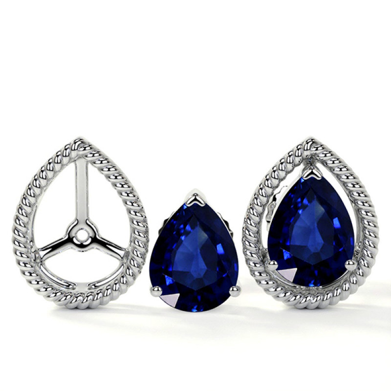 Natural Heirloom Tanzanite Stud Earrings: 