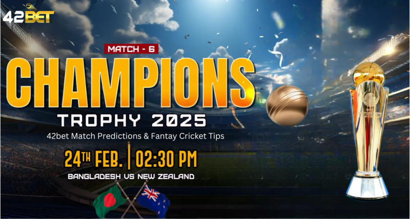 Bangladesh vs New Zealand Prediction & Fantasy Cricket Tips ICC Champions Trophy 2025: 