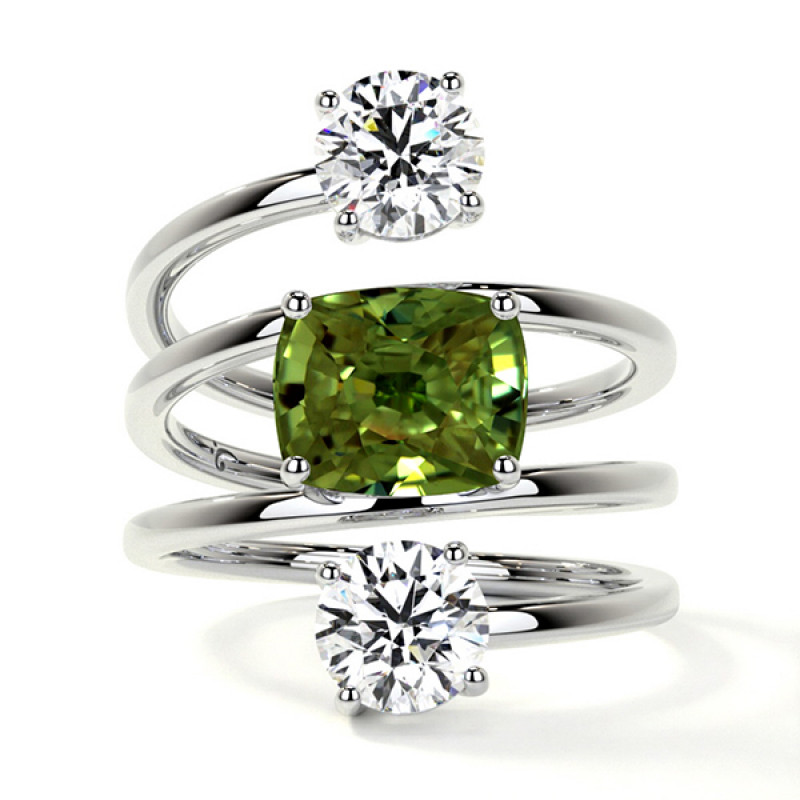 Untreated Heirloom Alexandrite Engagement Rings: 