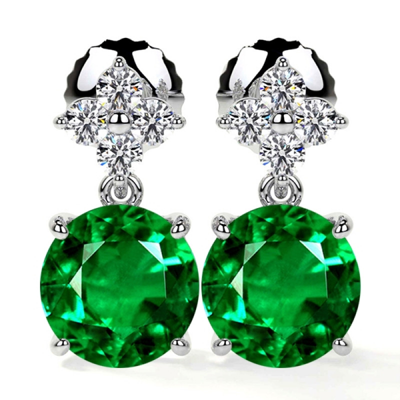 Alexandrite Earrings in Untreated Enhancement: 