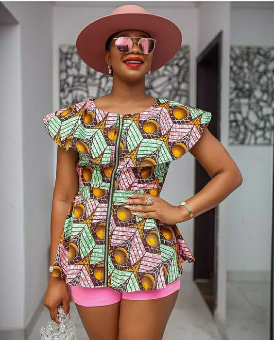 Lookbook dress with gown, day dress, stylish peplum ankara top, cute african dresses: ankara tops,  Ankara Dresses  