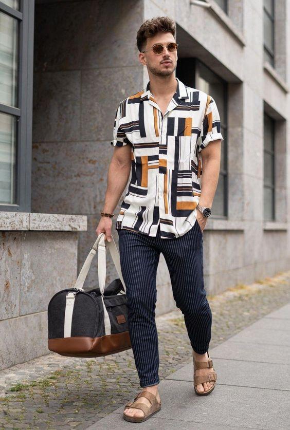 Shirt, Beach Fashion Wear With Dark Blue And Navy Formal Trouser, Jeans: 